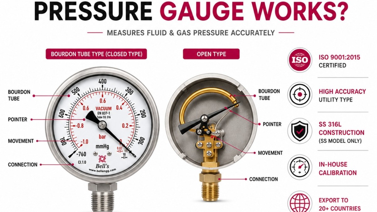 How Does a Pressure Gauge Work? Complete Guide to Bourdon Tube Pressure Gauges